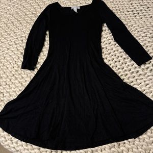 Black Fitted Skater Dress - Forever 21